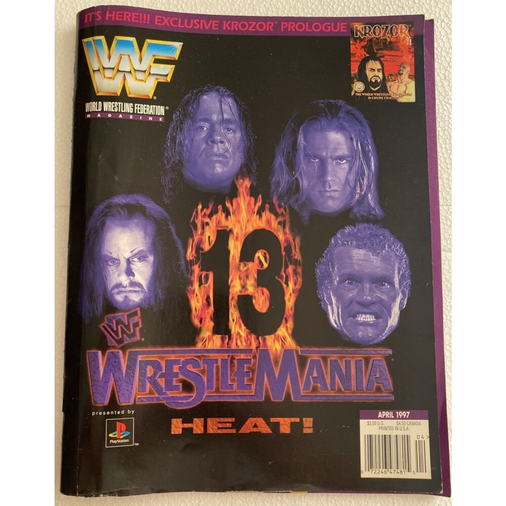 Vintage WWF Magazine April 1997 WrestleMania 13 Undertaker Sid Hitman Bret Hart